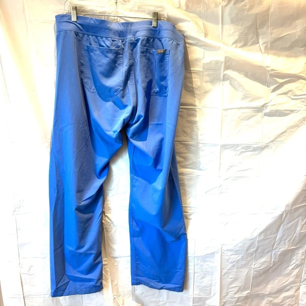 Figs Livingston basic scrub pants bottoms blue SZ XL NWOT